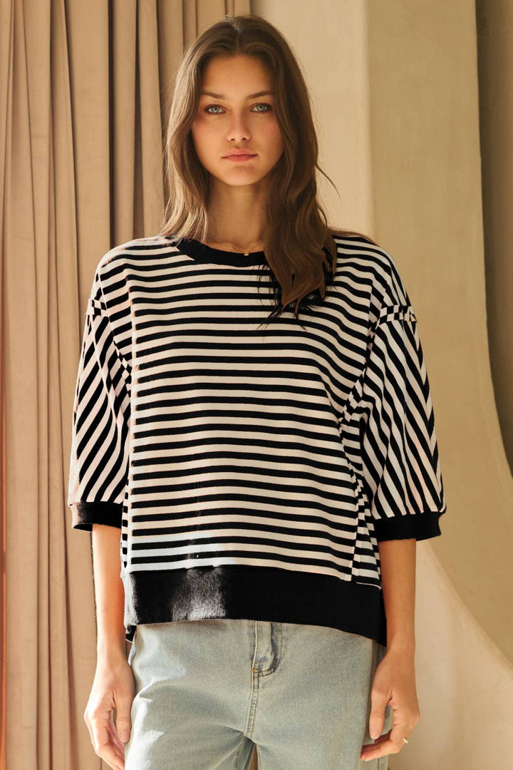 Striped Knit Top