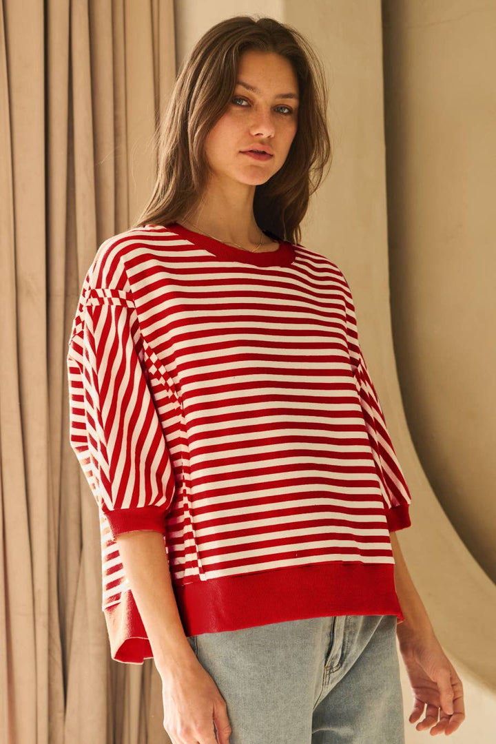 Striped Knit Top