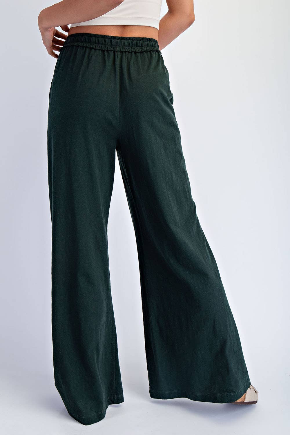 COTTON SLUB LOUNGING WIDE PANT