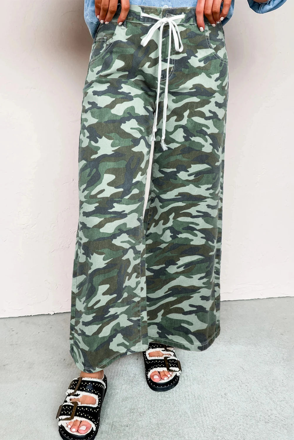 Camo Drawstring Pants