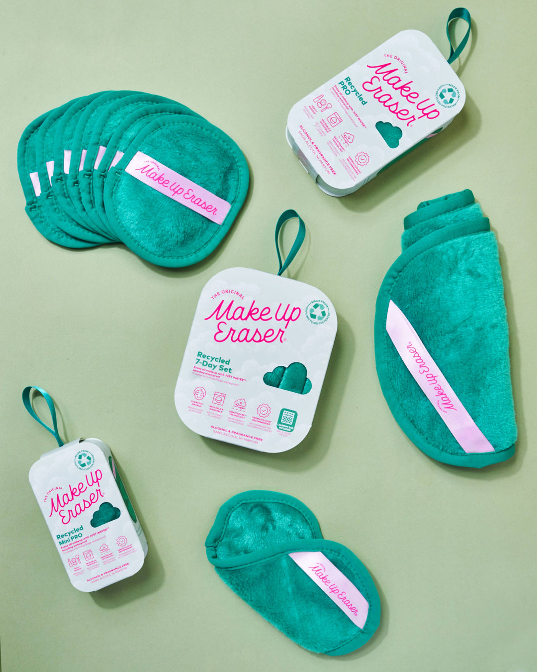 GREEN MINI PRO | 100% Recycled MakeUp Eraser